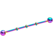 Load image into Gallery viewer, Ball Rainbow Anodized Titanium Industrial Project Bar 40mm