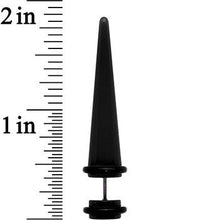 Load image into Gallery viewer, Black Acrylic Straight Taper Cheater Plug Set
