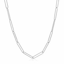 Load image into Gallery viewer, 14k White Gold Wire Paperclip Chain (2.7mm)