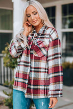 Load image into Gallery viewer, Classic Plaid Button Front Shirt Jacket with Breast Pockets Casual & Minimalist Outerwear