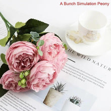 Load image into Gallery viewer, 30cm Artificial Silk Peony Flowers Bouquet for Home Decoration - Faux Christmas Flowers & Wedding Flowers