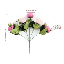 Load image into Gallery viewer, 30cm Artificial Silk Peony Flowers Bouquet for Home Decoration - Faux Christmas Flowers & Wedding Flowers