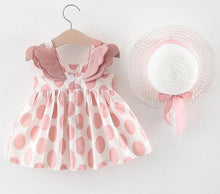 Load image into Gallery viewer, Luxury Handmade Elegant Modern Newborn Baby Girl Birthday & Princess Baby Dress With Hat