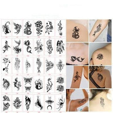 Load image into Gallery viewer, 30pcs Temporales Sexy Fake Tattoo For Hands Arm Body Waterproof Luxury Different Small Colorful Stylish Womens Kids Tattoos