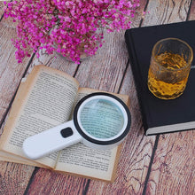 Load image into Gallery viewer, 30X Handheld Large Magnifying Glass 12 LED Illuminated Lighted Magnifier