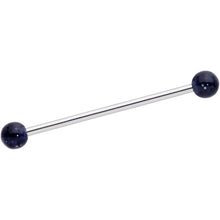 Load image into Gallery viewer, Black Glitter Industrial Barbell 31mm