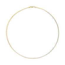 Load image into Gallery viewer, Unisex Solid 14K Yellow Gold 2.8mm Imperial Herringbone Chain Necklace - 18" Inches