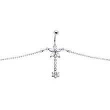 Load image into Gallery viewer, Clear Gem Floweret Flower Belly Chain