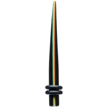 Load image into Gallery viewer, 6G Acrylic Rasta Stripe Taper