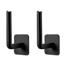 Load image into Gallery viewer, 4-Pack: Adhesive Toilet Paper Holder, Wall Mount, White & Black