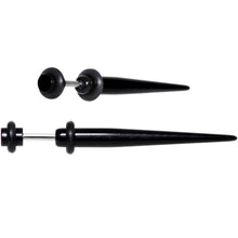 Load image into Gallery viewer, UV Black Acrylic Faux Taper Cheater Plug Set