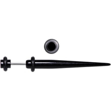 Load image into Gallery viewer, UV Black Acrylic Faux Taper Cheater Plug Set