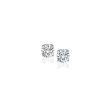 Load image into Gallery viewer, 14k White Gold Diamond Four Prong Stud Earrings (1/4 cttw)