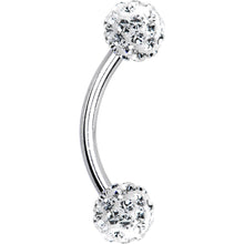 Load image into Gallery viewer, Crystal Clear Ferido Ball Eyebrow Ring Created with Crystals