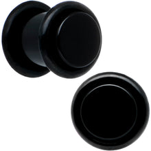 Load image into Gallery viewer, 0G Black Acrylic Straight Plug Set