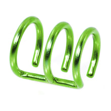 Load image into Gallery viewer, Illusion 3-Ring Green Titanium Non Pierced Clip On Closure Ring