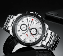 Load image into Gallery viewer, Men's Waterproof Watch With Chronometers Day View And Fluorescent Hands Unique Luxury Design Perfect Gift