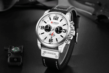 Load image into Gallery viewer, Retro Waterproof Watch With Chronometers Steel Case And Leather Belts Unique Design Excellent Look Perfect Gift For Your Man