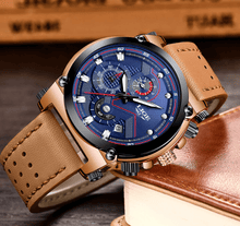 Load image into Gallery viewer, Men's Waterproof Modern Watch With Leather Belts, Stainless Steel Case Excellent Look Perfect Gift