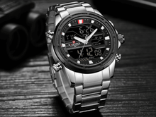 Load image into Gallery viewer, Mens Wrist Watch, Waterproof Analog Digital Watches Multifunction Stainless Steel Business Watches For Man Perfect Gift