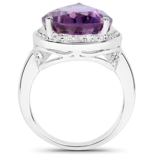 Load image into Gallery viewer, 9.00 Carat Genuine Amethyst .925 Sterling Silver Ring