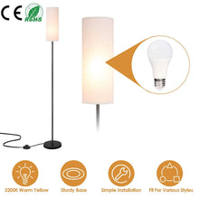 Load image into Gallery viewer, 3200K Warm Yellow Light Modern Standing Lamp with Foot Switch 6W Bulb