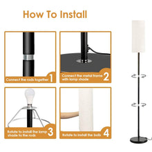 Load image into Gallery viewer, 3200K Warm Yellow Light Modern Standing Lamp with Foot Switch 6W Bulb