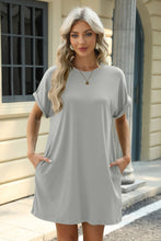 Load image into Gallery viewer, Short Sleeve Mini Dress with Pockets Casual & Stylish Everyday Wear