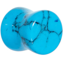 Load image into Gallery viewer, 00G Turquoise Natural Stone Saddle Plug Set