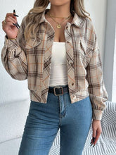 Load image into Gallery viewer, Classic Plaid Button Up Long Sleeve Jacket Women Cozy Trendy Everyday Wear Simple Jacket
