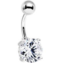 Load image into Gallery viewer, Clear Exquisite Cubic Zirconia Belly Ring
