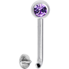 Load image into Gallery viewer, 14G 5mmTanzanite Gem Vertical Hood Piercing -1/2 2.5mm Rise