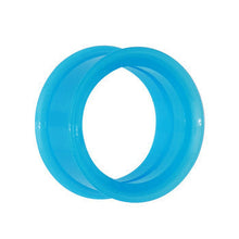 Load image into Gallery viewer, 20mm Blue 2-in-1 Acrylic Screw Fit Interchangeable Plug Tunnel