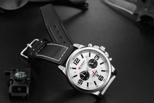 Load image into Gallery viewer, Retro Waterproof Watch With Chronometers Steel Case And Leather Belts Unique Design Excellent Look Perfect Gift For Your Man