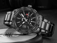 Load image into Gallery viewer, Men's Luxury Stainless steal Waterproof Watch With Day And Date Display Unique Design Perfect Gift In Modern Metal Men Wrist Watch Design