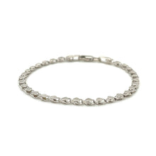 Load image into Gallery viewer, 2.9mm 14k White Gold Heart Bracelet