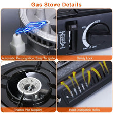Load image into Gallery viewer, 3300W Portable Camping Stove Butane Canister Dual Fuel Burner