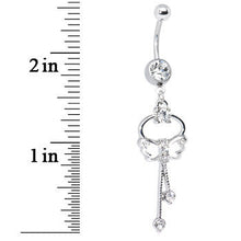 Load image into Gallery viewer, Butterfly Wishes Crystalline CZ Belly Ring