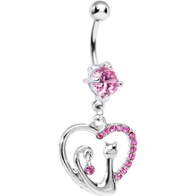 Load image into Gallery viewer, Cats Meow Pink Heart Belly Ring
