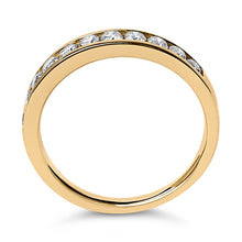 Load image into Gallery viewer, 14K Yellow Gold 1/2 Cttw Round Diamond 11 Stone Channel Set Band