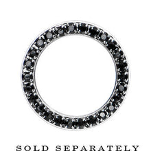 Load image into Gallery viewer, 26mm Stainless Steel Black Gem Screw Fit Tunnel