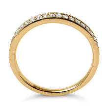 Load image into Gallery viewer, 14K Yellow Gold 1/4 Cttw Round Diamond Milgrain Wedding Band (I-J Color, SI2-I1 Clarity) - Size 6.5