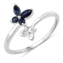 Load image into Gallery viewer, 0.26 Carat Genuine Blue Sapphire .925 Sterling Silver Ring