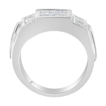 Load image into Gallery viewer, Men's 14K White Gold Diamond Cluster Ring (2 cttw, G-H Color, SI1-SI2 Clarity)