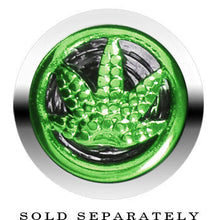 Load image into Gallery viewer, Anodized Titanium Green Pot Leaf Cheater Plug