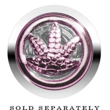 Load image into Gallery viewer, Anodized Titanium Pink Pot Leaf Cheater Plug