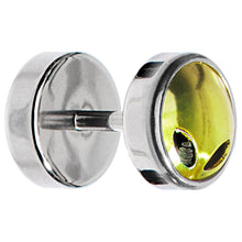 Load image into Gallery viewer, Anodized Titanium Gold Alien Head Cheater Plug