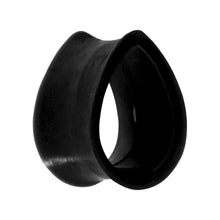 Load image into Gallery viewer, 00G Black Teardrop Silicone Flexible Tunnel