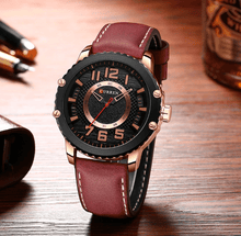 Load image into Gallery viewer, Men's Waterproof Sport Watch With Leather Belts And Large Numbers Details Unique Design Perfect Gift