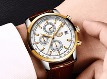 Load image into Gallery viewer, Men's Waterproof Watch With Chronometers Date Display And Fluorescent Pointers Excellent Look Perfect Gift